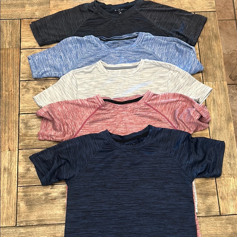 Lot of 9- Boys Size 10/12 Active Quick Dry T-shirts
